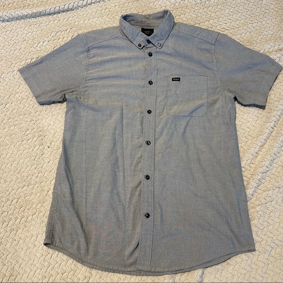 MEN'S RVCA SHORT SLEEVE BOTTON DOWN - Picture 4 of 4
